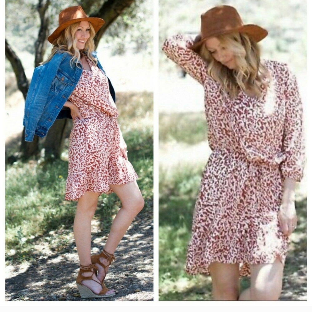 Cabi Sienna Boho Leopard Dress